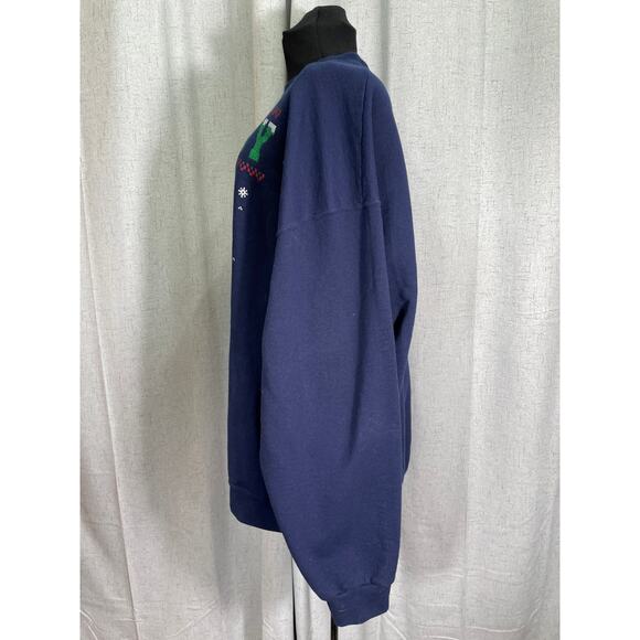 Ugly Christmas Sweatshirt "Frothy The Snowman" Beer Drinking Snowman 2XL - Picture 2 of 6